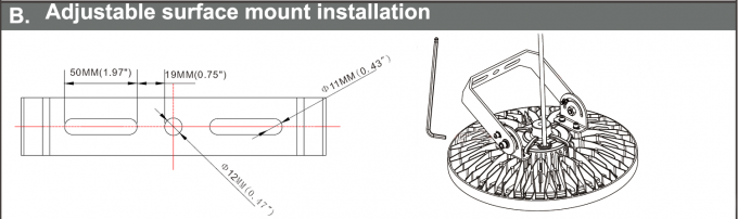 200 watt di AC90V~305V hanno condotto l'alta lente ottica 60Â°/90Â°/120Â° della luce 140LPW Meanwell della baia facoltativa