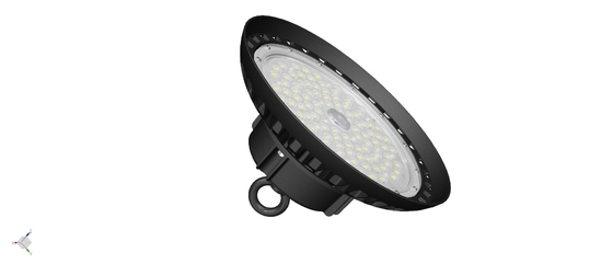 Magazzino olandese d'accensione industriale di alta efficienza impermeabile leggera 150W 160LPW della baia del UFO LED in azione
