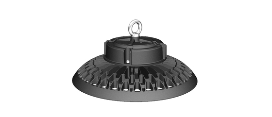 Luce 150W 140LPW della baia del UFO LED di decadimento della scarsa visibilità alta sviluppata nella catena del gancio del driver disponibile