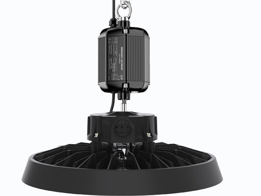 200W 150LPW HB5 3 in 1 super highbay con lente ottica commutabile tramite DIP switch (60°/90°/110°), potenza (100%-80%-60%), 3 CCT opzionali