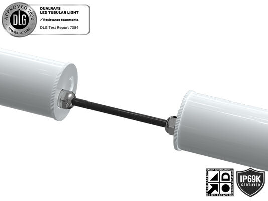 Luce tubolare a LED da 1,5 m 60W IP69K IK10 TB7 per fattoria con collegamento passante a 3 o 5 fili