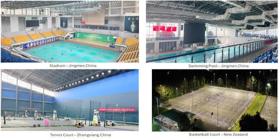 500W SPL4 Modular LED sport light per 1000W Metal Halide Sostituzione con controllo wireless Zigbee intelligente