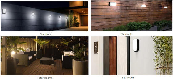 Lampada da esterno a LED da 8W con funzione di emergenza e sensore di movimento IP65