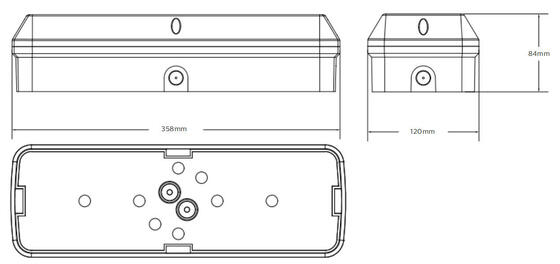 Lampada da portico a LED con testa sfusa da 8 W con 3 CCT e alimentazione commutabile