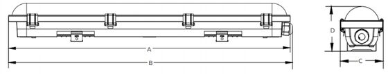 Serie 4ft 50W di Dualrays D5 5 anni di tri luce 160LmW della prova della garanzia LED