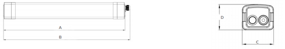 Luce 160LPW della prova di serie 40W LED di Dualrays D2 tri con IP65 il sensore di protezione PIR