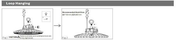 HB2 Alimentazione commutabile DIP e luce LED Highbay UFO 3CCT 100W 190LPW 52.000 ore (L80B10) A vita
