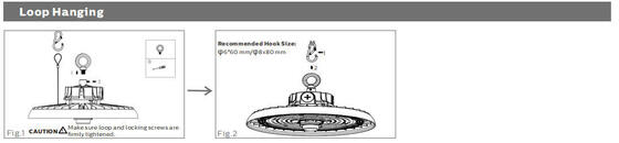 Alimentazione commutabile DIP HB3 e luce LED High Bay 3CCT UFO 100W 150LPW con funzione di emergenza con 30W a 3 ore opzionale