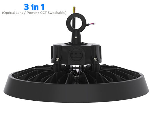 ENEC 190lm/W Dimmerabile DUALRAYS LIGHTING HB5 UFO High Bay Light 100W 150W 200W IP65 IK08 UGR19 Sensore Zhaga Illuminazione per magazzini industriali
