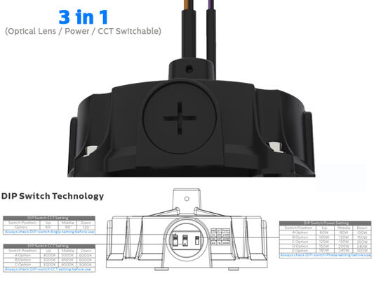 DUALRAYS LIGHTING HB5 LED industriale High Bay Light IP66 IK07 Illuminazione ad alta temperatura da -40 ℃ a 100 ℃ 100 W Officina di forgiatura dell'acciaio SMD3535 LED in ceramica