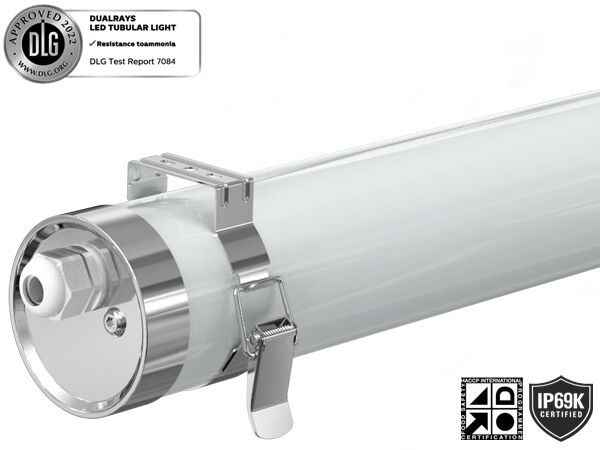 TB6 Luce tubolare a LED IP69K PMMA IK08 Antimoniaco/UV /PC IK10 Protezione UV