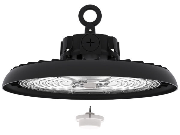 Faretto LED UFO High Bay da 150W 150LPW con efficienza, interruttore DIP 3CCT e funzione di emergenza opzionale