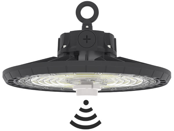 DUALRAYS HB2 DIP Switchable Power e 3CCT UFO LED Highbay Light 100W 170LPW con sospensione ad anello e montaggio su staffa opzionale